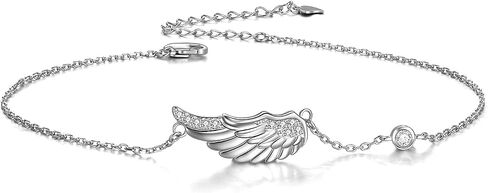 POPLYKE 925 Sterling Silver Infinity/Cow/Wing/Cross/Heart Bracelet for Mom and Daughter Jewelry Birthday Gifts in Saudi Arabia