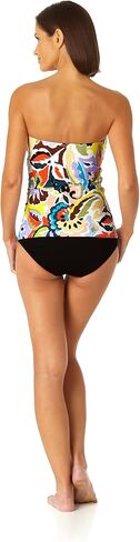 Anne Cole Women's Solid Twist Front Shirred Bandeau Tankini Swim Top in Saudi Arabia