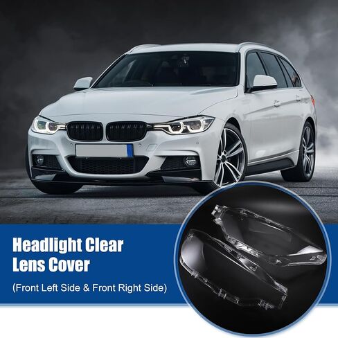 ACROPIX Front Left Right Side Headlight Cover Headlamp Clear Lens Shell Cover Fit for BMW 3 Series F30 Sedan 2016-2018 No.63117419630 - Pack of 2 in Saudi Arabia