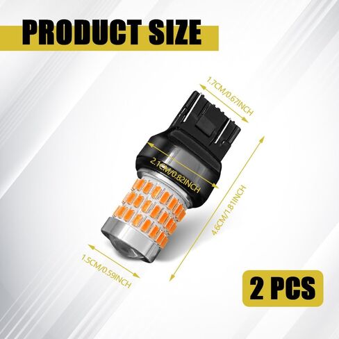 7443 7440 لمبة LED للأضواء العكسية، 2024 ترقية فائقة السطوع T20 7441 7444 W21W مصابيح LED مع عدسة جهاز عرض، بديل لمصابيح وقوف السيارات الاحتياطية الخلفية DRL، حزمة من 2 (أبيض) in Saudi Arabia