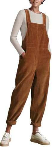 ODIZLI Women's Fall Corduroy Overalls Adjustable Straps Corduroy Jumpsuit with Pockets in Saudi Arabia