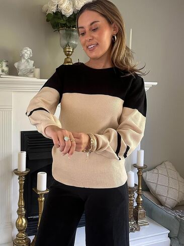 Zeagoo Womens Sweaters Fall 2024 Fashion Trendy Long Sleeve Sweaters Ribbed Knit Winter Outfits Puff Pullover Jumper Tops in Saudi Arabia