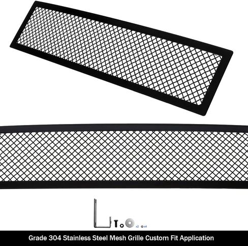 APS Compatible with Ford F-150 2009-2014 Lower Bumper Stainless Steel Black Mesh Grille Insert F76789H in Saudi Arabia