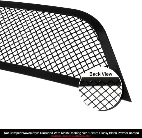 APS Compatible with Ford F-150 2009-2014 Lower Bumper Stainless Steel Black Mesh Grille Insert F76789H in Saudi Arabia