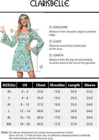 Clarisbelle Women's Halloween 7 Pcs Disco Dress Sequin 70's Dance Costume Outfit with Sunglasses Headband in Kuwait