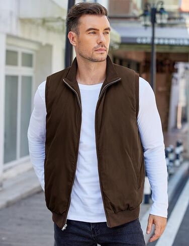 COOFANDY Men's Casual Outerwear Vests Padded Sleeveless Jacket Winter Outdoor Warm with Pockets in Saudi Arabia