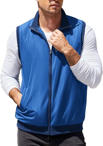 COOFANDY Men's Casual Outerwear Vests Padded Sleeveless Jacket Winter Outdoor Warm with Pockets in Saudi Arabia