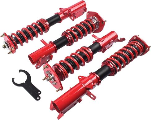 Red Full Coilovers Suspension Kit Replacement for Toyota Corolla 88-99 AE92-AE111 Lamerto in Saudi Arabia
