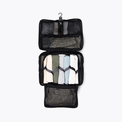 Smart Packing Cube | Space Saving Travel Organizer Bag | Hanging Travel Case for Men and Women (All Black, 10 L) in Saudi Arabia