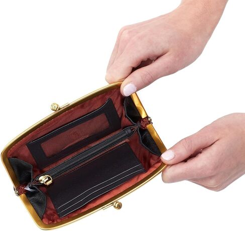 محفظة HOBO للسيدات Cora بإطار متوسط ​​الحجم باللون الأسود مقاس واحد in Kuwait