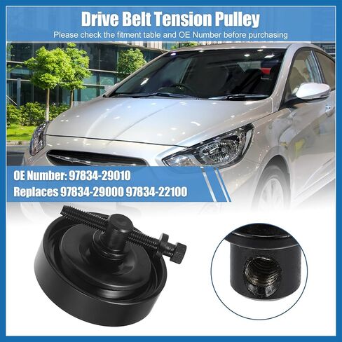 97834-29010 Car Drive Belt Tension Pulley for Hyundai Accent Elantra Tiburon Tucson 95-12 for Kia Soul Belt Tensioner Idler Pulley Replace 97834-29000 97834-22100 Item Replacement in Saudi Arabia