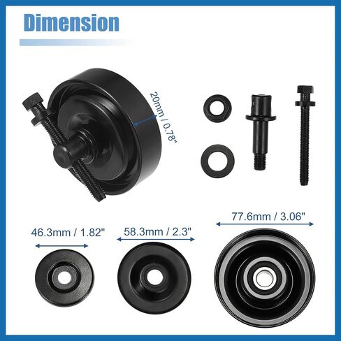 97834-29010 Car Drive Belt Tension Pulley for Hyundai Accent Elantra Tiburon Tucson 95-12 for Kia Soul Belt Tensioner Idler Pulley Replace 97834-29000 97834-22100 Item Replacement in Saudi Arabia