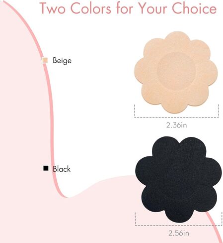 50 Pcs Disposable Nipple Covers Breathable Nipple Stickers Self Adhesive Petals Nipplecovers for Women in Saudi Arabia