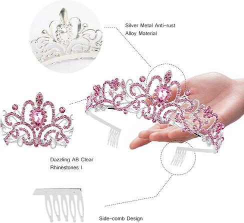 Chanaco Black Crown Tiaras for Women Black Tiara Gothic Crown Princess Rhinestone Crown Headband Crystal Baroque Queen Crowns Headpiece Accessories for Halloween Costume Wedding Birthday in Saudi Arabia