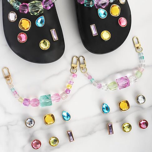 Shoe Decoration With Bling Stone Botton, Pink Coquette Bows Shoe Charms for Girls Kids, Ocean Summer Shoe Charms, Bling Starfish Seashell Shoe Charms, Fashion Crystal Rhinestone Shoe Charms,Pink Diamond Party Favors Gifts,Purple Gems Gifts in Saudi Arabia