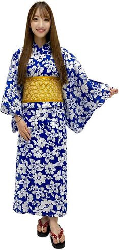 رداء ENSHU النسائي التقليدي سهل الارتداء Kawaii Yukata Robe (كيمونو ياباني كاجوال) مجموعة كاملة 4 in Kuwait