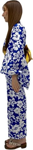 رداء ENSHU النسائي التقليدي سهل الارتداء Kawaii Yukata Robe (كيمونو ياباني كاجوال) مجموعة كاملة 4 in Kuwait