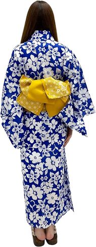 رداء ENSHU النسائي التقليدي سهل الارتداء Kawaii Yukata Robe (كيمونو ياباني كاجوال) مجموعة كاملة 4 in Kuwait