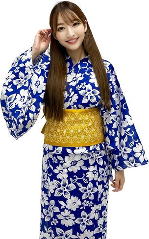 رداء ENSHU النسائي التقليدي سهل الارتداء Kawaii Yukata Robe (كيمونو ياباني كاجوال) مجموعة كاملة 4 in Kuwait