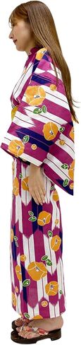 ENSHU Women's Traditional Easy Wearing Kawaii Yukata Robe(Japanese Casual Kimono) Full Set 4 in Kuwait