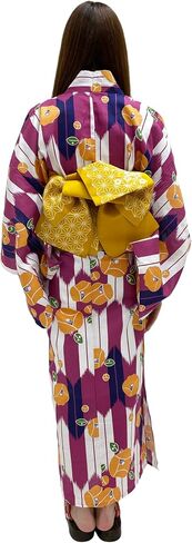 ENSHU Women's Traditional Easy Wearing Kawaii Yukata Robe(Japanese Casual Kimono) Full Set 4 in Kuwait