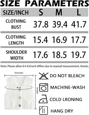 Women's Casual Knit Vest Sleeveless Cropped Sweater Vest Crochet V Neck Cardigan Top with Pockets Sweaters Vest in Saudi Arabia
