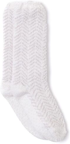 Barefoot Dreams CozyChic Women’s Herringbone Socks, Boot Socks, Plush Socks, Loungewear, Warm Toes, Fuzzy Socks, Cream/Stone, OS in Saudi Arabia