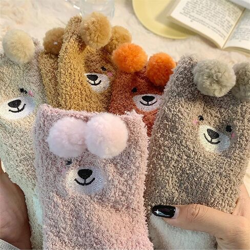 Benefeet Sox مضحك الحيوان جوارب غامضة للنساء الفتيات لطيف رقيق النعال الجوارب الدافئة الشتاء الجوارب أفخم النوم الجوارب in Kuwait