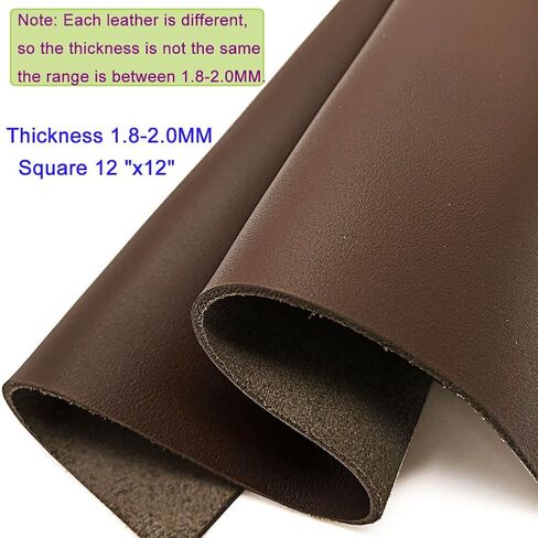 Golderaccess Genuine Leather Squares for Crafts Leather Sheet 12''X12'' Full Grain Leather Sheets for Tooling Craft Sewing,Leather Wallets, Leather Working Arts and Crafts(1.8-2.2mm) Thick (Black) in Saudi Arabia