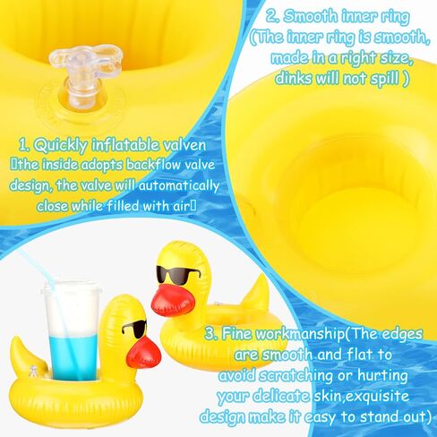 Patelai 48 Pcs Inflatable Drink Holders Drink Pool Floats Bulk Inflatable Floating Cup Holders Flamingo Coasters for Swimming Pool Summer Party Supplies Beverage Accessories in Saudi Arabia