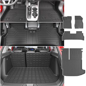 حصيرة أرضية متوافقة مع 2024 2025 Chevy Trax Trunk Mat مع مسند الظهر حصيرة أرضية بديلة لملحقات Chevy Trax 2024 2025 (حصيرة صندوق السيارة مع حصيرة مسند الظهر + حصيرة الأرضية) in Kuwait