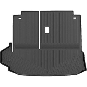 Cargo Mat Fits for 2020-2024 Toyota Highlander 7 Seats, Trunk Mat for Highlander Cargo Liner with Backrest Mat (NOT Fit Hybrid) (Only Fits Models Without Subwoofer)