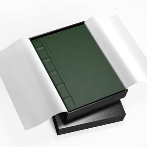 CAGIE Lined Journal for Men 290 Pages Mens Journal with Pocket, A5 Hardcover Leather Notebook Journals for Writing Gifts Box Included, 5.6 x 8.3 inch, Brown