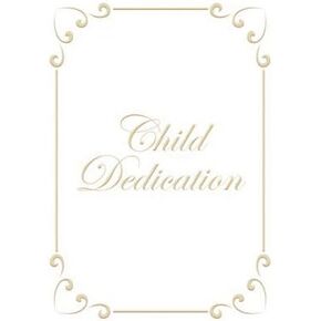 Child Dedication Certificate - 5 x 7 Folded, Premium, Gold Foil Embossed - Package of 6