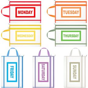 7 عبوات من مكعبات التعبئة للأطفال والرضع في أيام الأسبوع، مكعبات تعبئة مع ملصقات، حقيبة تخزين شفافة بسحّاب لسفر الأطفال in Kuwait