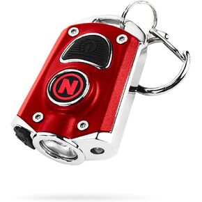 NEBO MYCRO USB Rechargeable LED Keychain Light, Tactical Keyring Flashlight Features 6 Light Modes High Lumens –Red