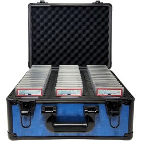 XL-45 Precision Metal Slab Case | PSA BGS CGC SGC | Durable Aluminum XL Case for Graded Sports & Trading Cards | PSA Card Case & Graded Slab Storage Case Box, Blue, Graded Slabs