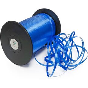 CT CRAFT LLC Poly Crimped Curling Ribbon Shiny Balloon Roll 3/16" (5mm) x1000mx1R-LT.Blue for Gift Box Wrapping,Florist Flowers,Party Birthday Decorations,Festival Art Craft,Christmas Decor