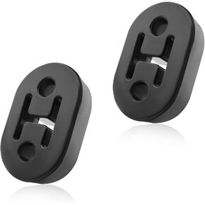 2 PCS Car Rubber Exhaust Hanger, Insulator Exhaust Muffle Hanger Mounting with 2 Holes 12mm (0.47"), High-Density Muffler Bracket Bushing Mount, Universal Car Accessories