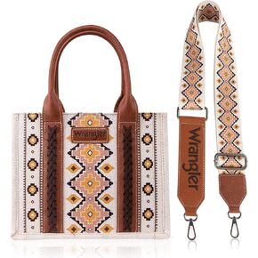 Wrangler Aztec Tote Bag for Women Boho Shoulder Purses and Western Handbags