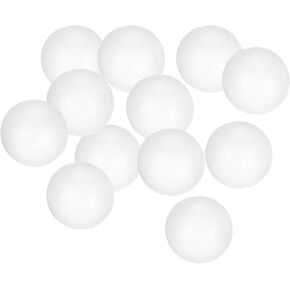 MECCANIXITY White Foam Balls Round 0.59 Inch Model Polystyrene Spheres Craft Balls for Art Craft Household Projects and Party Decoration 150Pcs