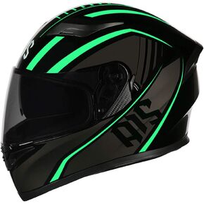 Full Face Motorcycle Helmet DOT Approved Motorbike Moped Street Bike Racing Crash Helmet, Men and Women