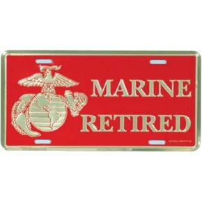U.S. Marine Retired License Plate