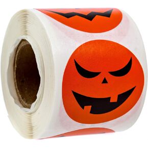 Spooky Sweet Halloween Stickers / 500 Encouraging Autumn Labels / 6 Alternating Fall Designs / 1.5" Diameter School Envelope Seals/Made in The USA