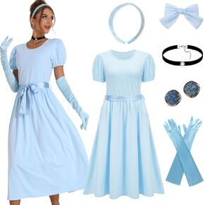 Adult Halloween Costume for Women, Classic Princess Costume Dress Up Outfit and Accessories