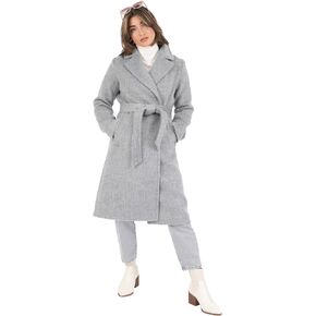 Nine West Women's Belted Faux Wool Coat