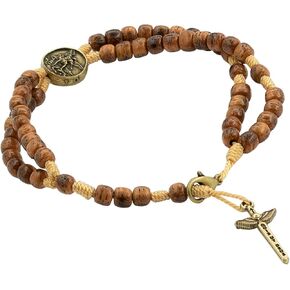 Catholica Shop Saint Michael Devotional Catholic Corded Rosary Bracelet for Men and Women. Made in Brazil