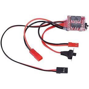 Drfeify RC Model ESC, RC Car Boat 20A Brushed Electronic Speed Controller with Brake for 130/180/260/280/380 Supports Engine