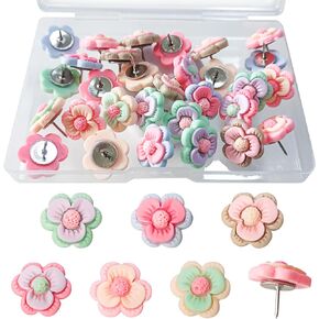 Cute Ladybug Push Pin, 30Pcs Insect Drawing Pins Photo Wall Cork Board Decorative Thumbtack Map Fixed Note Paper Document Picture Postcard Nail Office Supplies Thumbtack