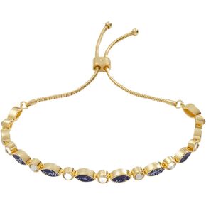 Alex and Ani Navette Stone + Crystal Bolo Tennis Bracelet